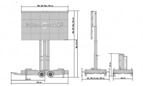 Mobiel LED-scherm op trailer